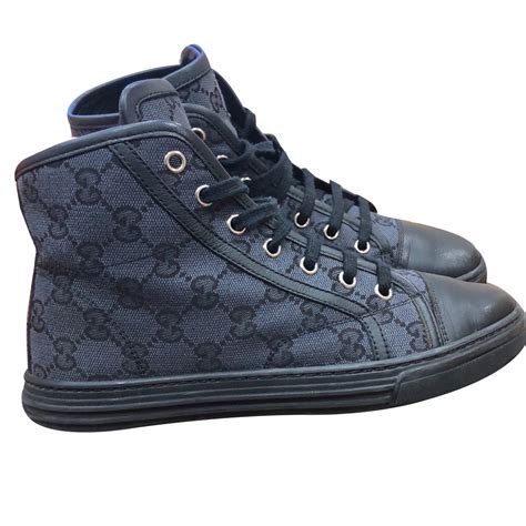 gucci monogram mens high top sneakers 10 black|gucci monogram tights.